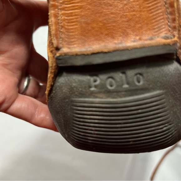 Polo Ralph Lauren men’s 11D BROWN Cowhide LEATHER Lace-Up Chukka Boots,  BRAZIL - Picture 8 of 16